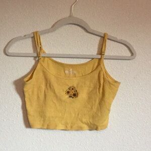 Yellow hollister crop top